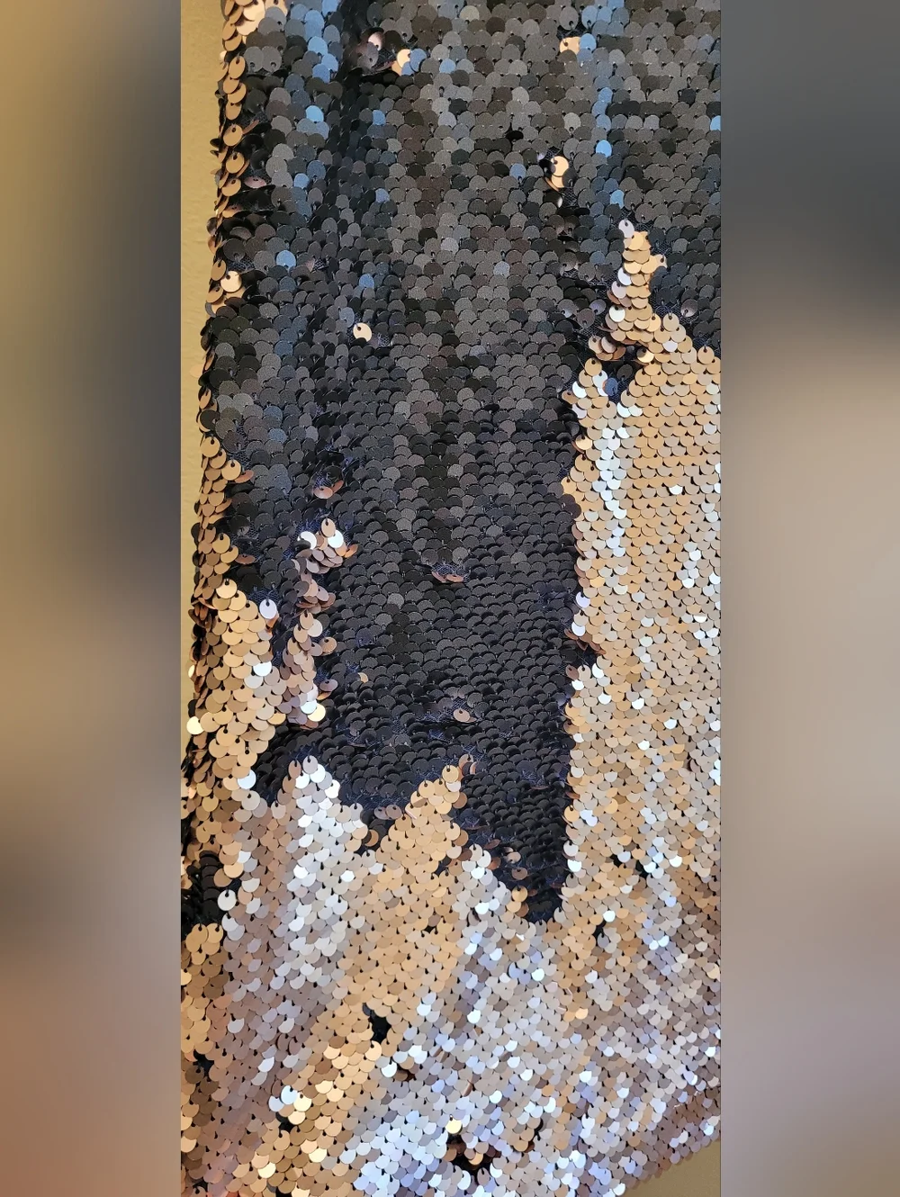 GAP kids Sequin Dress Rose Gold and Navy Blue Short Sleeve  XL
